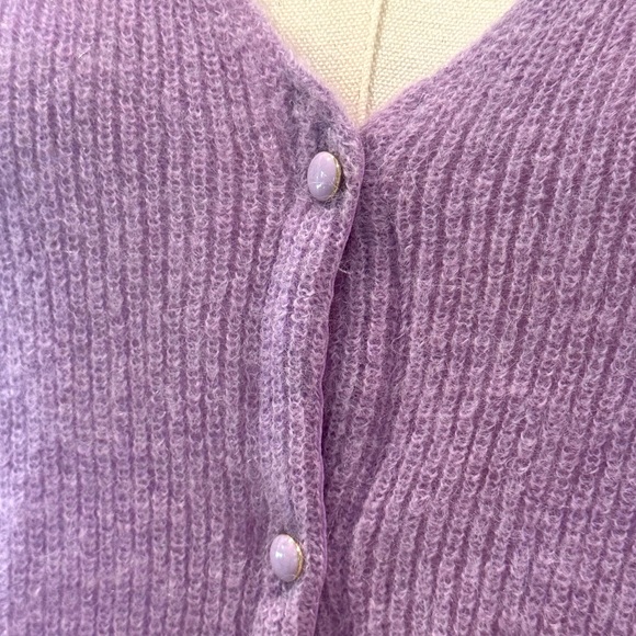 Sezane Barry Cardigan in Lilac - Picture 8 of 11
